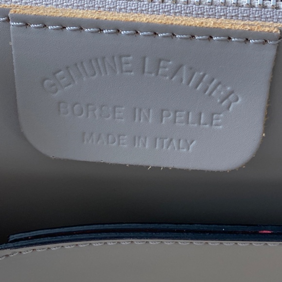 Gray/Taupe Christian Laurier Paris Amy Leather Tote Bag - Picture 5 of 10